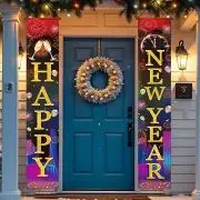 Happy New Year Banner Backdrop, New Years Eve Party Supplies 2025, Happy New New