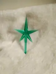 Large Green Iridescent Aurora Star for Ceramic Christmas Tree Topper