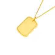 9ct Gold 25mm Reversible Dog Tag Pendant