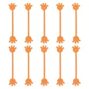 10 PCS Magnetic Cable Ties, Cute Elastic Silicone Cable Ties, Orange