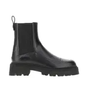 [EMPORIO ARMANI] EMPORIO ARMANI Leather beatles boots Woman 36 36 Black