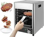 Electric Steak Grill, Commercial Multifunctional Oven with Timer, 1700W 10-Tier Stainless Steel Smokeless Steak Oven, 4 Levels Adjustable, 200-800℃ Adjustable Temperature, for Restaurants, Bars