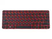 HP MINI 1104 110-3800 210-3000 LAPTOP US ENGLISH KEYBOARD CRIMSON RED 656761-001