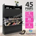 New Shoe Cabinet Shoes Storage Rack 45 Pairs Organiser Shelf Cupboard Black