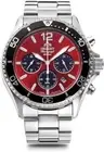 Orient Mako RN-TX0207R Mens Watch Panda Sport Red Dial Solar Analog Chronograph
