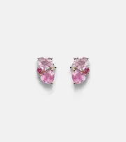 [Sydney Evan] Sydney Evan 14kt gold earrings with sapphires and diamonds One Size pink