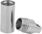 Beavorty Portable Titanium Alloy Medicine Bottle Case Holder for Capsules Pills Small Medications