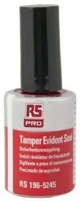RS Pro TAMPER EVIDENT SEAL 15ml Red Liquid, Integral Brush, For Threadlocking