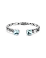 Samuel B. Silver 8.00 ct. tw. Blue Topaz Bangle Bracelet NoSize NoColor