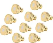 Yosoo Atomizing Sprayer Nozzle, 10Pcs 0.2Mm Brass Misting Nozzles Replacement Heads for Garden, Patio Lawn Mistingsystem Landscaping Greenhouses