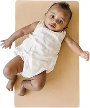 Leather Baby Diaper Changing Mat - Portable, Wipeable & Reusable Pad Liner - Large Size - Premium Quality by Cairn Co.