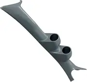[GlowShift] Gray Full Size Dual Pillar Gauge Pod for 1999-2007 Ford Super Duty F-250 F-350 Power Stroke - Factory Color Matched - UV Protected - Mounts (2) 2-1/16" (52mm) Gauges to Truck's A-Pillar