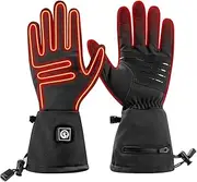 [Arzoe] Electric Heated Gloves, Ski Gloves for Men Women, Ideal Hand Wear for Arthritis Sufferers, Ultra-Thin and Touch-Screen Compatible, Perfect for Skiing, Riding, Hiking, Cycling, Hunting