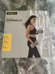 ULTRA LIFE 10 LB Set Dumbbells Weights 5 LB Each (2) New Gym Training Gray