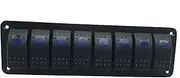 Gyorwst Waterproof 8 Gang 2LED Light Rocker Switch Panel Circuit Breaker 12V boat marine