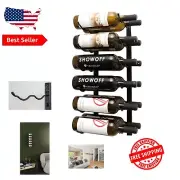 Elegant Wine Storage: 12 Bottle Wall Rack with Lifetime Warranty - Matte Black