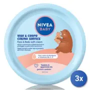 3x Nivea Baby 200 ML Cream Soft Jar 80529