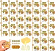 Ahhute Honey Pot, Mini Honey Jars with Dipper, Glass Honey Jars Baby Shower