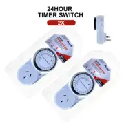 2X 24 Hour Timer automatically switching your appliances on /off timer switch AU