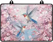 YUVAMAGIMO Hummingbird Stove Top Cover for Electric Stove Spring Floral Heat Resistant Rubber Mat for Glass Stove Top Protector Foldable Oven Covers for Electric Stove Cooktop Cover