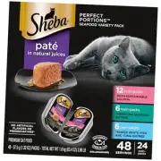 Perfect Portions Wet Cat Food Pate With 1 Count (Pack of 24) Seafood