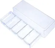 Toyvian 1pc Box Mahjong Chips Box Organizer Case for Items Storage Container with Compartment Lightweight and Portable Holds Chips for Games and Travel
