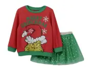NWT Girls’ Merry Grinchmas Tutu/Pullover Sweater, 18M