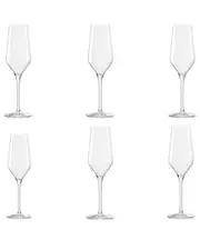 10 Strawberry Street Set of 6 Breckenridge Glassware: Flute