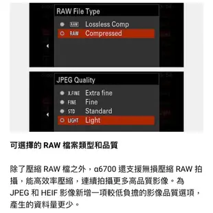 【SONY 索尼】ILCE-6700 A6700 BODY 單機身 微單眼 新一代隨身創作神器 (公司貨)