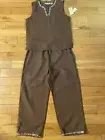 NWT SELENE SPORT CROP PANTS & TOP LINEN RAYON BLEND VACATION CRUISE WORSHIP M