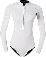 Aymzbd Women Shorty Wetsuit 2mm Neoprene Front Zipper Scuba Diving Suit for Paddling