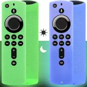 [2 Pack] Firestick Remote Cover Case (Glow in the Dark) Compatible with Fire TV