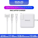 SGALAS 筆記本電腦適用於 MAC PRO 空氣充電器 45W 60W 85W MAG 1&2 電源適配器磁性 TY