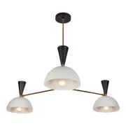 Large 3 Light Pendant Mid Century Modern Raw Brass Sputnik chandelier light Lamp