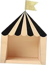 GETAJGHSD Circus Cabin House Shelf Wooden Storage Box for Boys and Girls Room Decor Fun Display Case Cute Wall Shelf for Parties Flag Colors