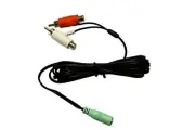 3.5MM Female RCA Y Splitter Cable For Turtle Beach Headphones By Mars 5Z