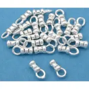 25 Sterling Silver Crimp Necklace Cord End Beading 8mm