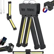 Gym Lamp for Posing, Portable Gym Lamp for Posing - 180° Adjustable/7-Level Dimming and 4 Light Modes, Handheld USB Rechargeable Worklight, Power Bank Camping Light (2Set)