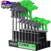 18pc T-Handle Allen Key Set Inch/Metric Ball End 1.5-10mm Hex Wrench