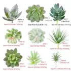 Variety Pack of 12 Artificial Succulents for Garland and Pot Decoration