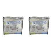 2PK Playette Bedside Quilted Fitted Sheet Padded Co-Sleeper Kids/Children White