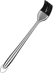 Barbecue Roasting Tool Stainless Steel Handle Silicone BASTING Brush Oil Brush BBQ Grill Elegant (Straight Handle 30cm)