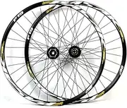 26 27.5 29” Bike Wheelset MTB Aluminum Alloy Hub Disc 8 9 10 11S Wheels High Strength Aluminum Alloy Rim Bike Wheel 32H Disc Brake Quick Release 1-1/2” (Color : Gold, Size : 29 inch)