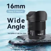 Yongnuo YN16mm F1.8S DA DSM Large Aperture Wide Angel Prime Lens for Sony E
