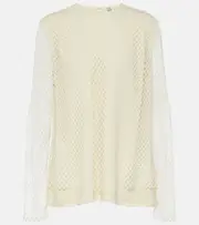 [Toteme] Toteme Layered lace top AU 4 white