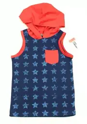 EPIC THREADS NEW KIDS BOYS SLEEVELESS BLUE STAR HOODED TOP 5