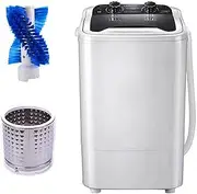 7kg Portable Washing Machine with Spin Dryer Single Drum Compact Washer for Camping, Dorm, Apartment - Deep Cleaning Technology, Energy Efficient, Quiet Operation Perfect for Delicates