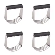 4x Appetito Stainless Steel Deluxe Pastry Blender w/ Soft Grip Baking Tools
