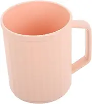 Toyvian Unbreakable Plastic Bathroom Cup Durable Tumbler with Design Vertical Ribbed Surface for Home Travel Modern Toothbrush Holder
