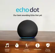 Echo Dot Gen 5 (Newest gen) | Smart speaker with Alexa | Charcoal